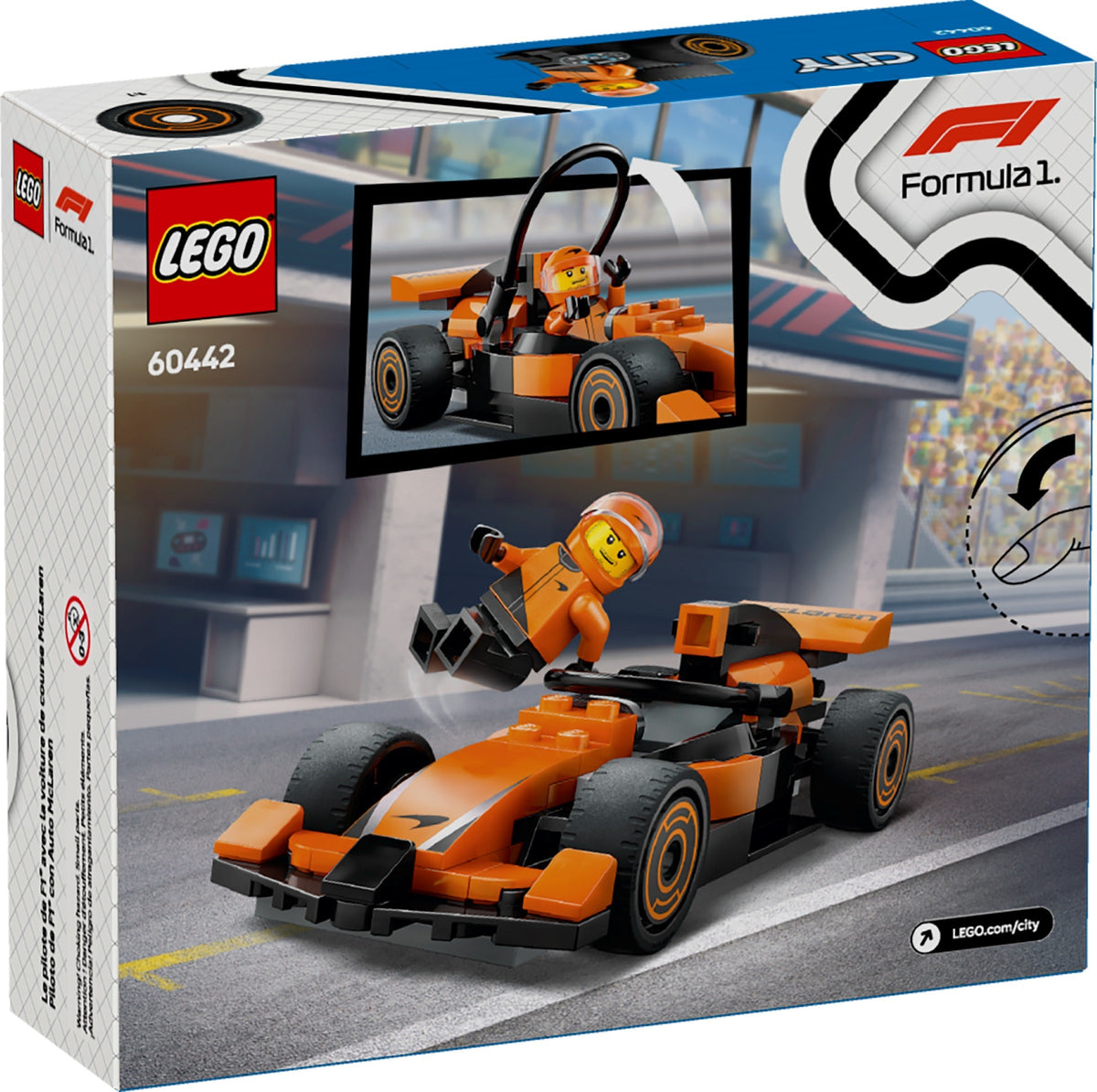 LEGO 60442 F1 Driver with McLaren Race Car alternate view 1